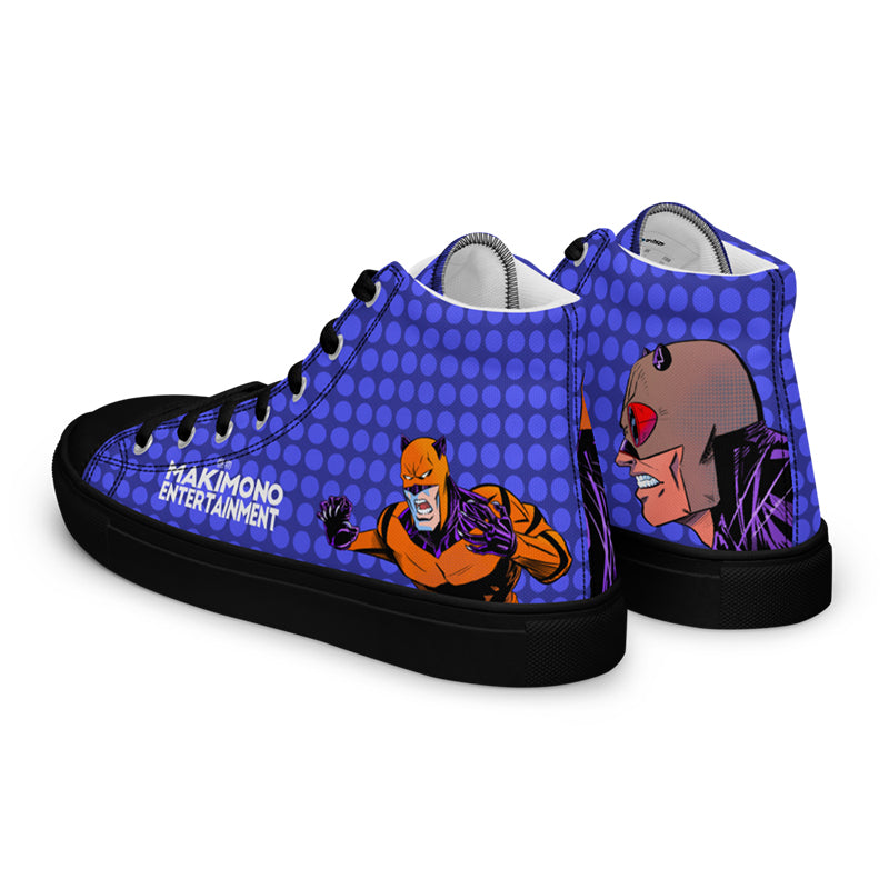 Tiger and Cub Forever Together - Men's high top canvas