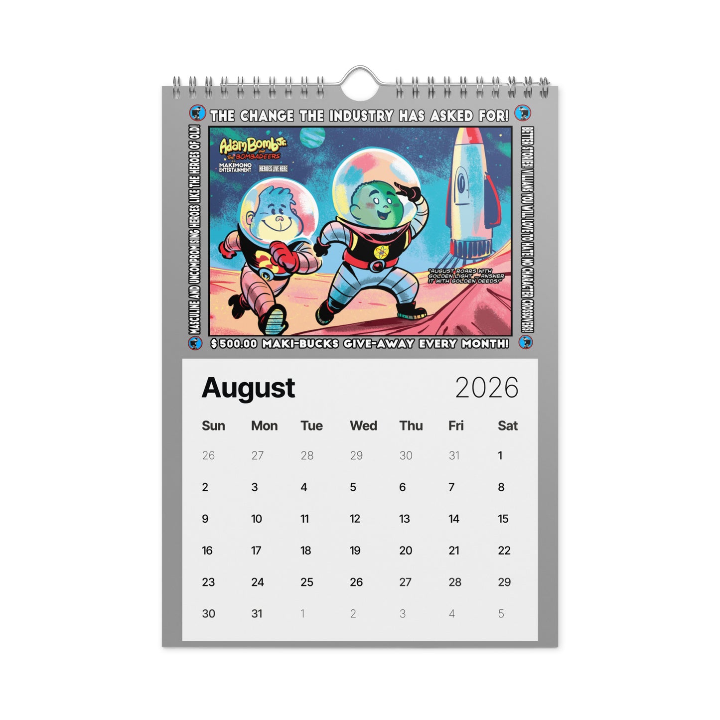 2026 MAKIMONO ENTERTAINMENT Wall Calendar
